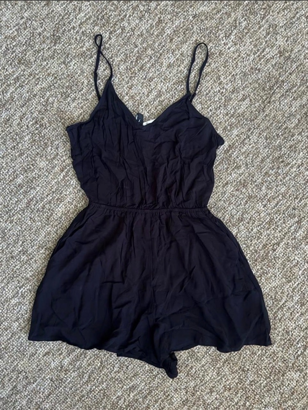 Black Spaghetti Strap Romper Size 4 Small